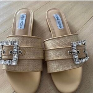 Steve Madden Sandals With Rhinestone Buckle Size 7